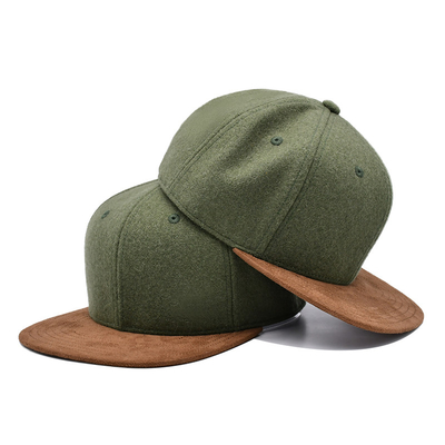کلاه دو رنگ ارتشی سبز پشمی ملتون با لبه جیر