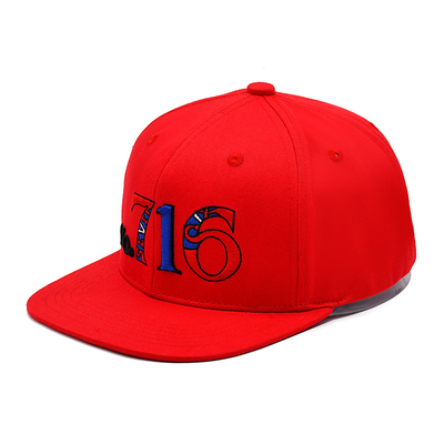 6 پانل کلاه های فلات برد Snapback 3D لوگو بروکاری ورزش های بیرونی Snapback کلاه بیس بال