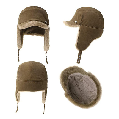 کلاه مردانه 56 سانتیمتری چرم زمستانی مردانه گرم با خز