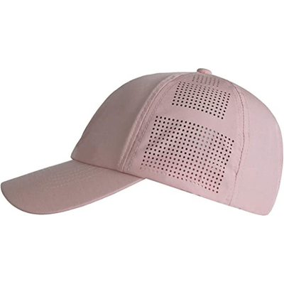 100 Poly پلی استر چاپ شده کلاه بیس بال کلاه منحنی برش لیزری سوراخ سوراخ ورزشی هیپ هاپ