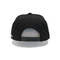 با کیفیت بالا سیاه و سفید سفارشی 3D گلدوزی حروف 6 پانل تخت اسنپ بک کلاه کلاه