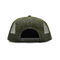 کامو 6 پنل لبه مسطح کلاه مشبک لوگوی سفارشی ارتشی کلاه کامیون دار لبه تخت سبز