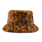 پاییز و زمستان جدید کلاه سطلی مخمل خواب دار کراوات پلنگی رنگی کلاه حوضی کلاه گرم