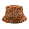 پاییز و زمستان جدید کلاه سطلی مخمل خواب دار کراوات پلنگی رنگی کلاه حوضی کلاه گرم