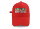 کلاه بافی بزرگسالان بزرگسالان کلاه قرمز مخلوط پارچه سفارشی گلدوزی پچ