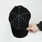 کلاه بیسبال بدون ساختار با یک سینه بند، کلاه بیس بال مخملی سیاه و خشک سریع