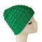 High quality unisex customize logo green winter knitted  hats caps for fashion