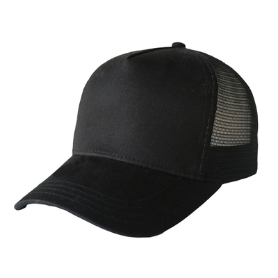 58cm Size Polyester کامیون گیر کلاه / All Black کامیون گیر کلاه دوزی شده الگوی