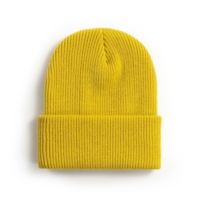 جمجمه ساده کلاه کلاه کلاهی با کلاه فلورسنت بافتنی زرد فلورسنت