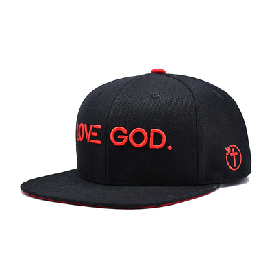 کلاه Snapback در اندازه های قابل تنظیم با لوگو تزئینی سه بعدی و چاپ نوار داخلی برچسب بافت