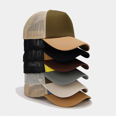 OEM کیفیت بالا عمده فروشی میش کامیون کلاه 5 پانل ساده عقب کامیون کلاه سفارشی Gorras میش کلاه
