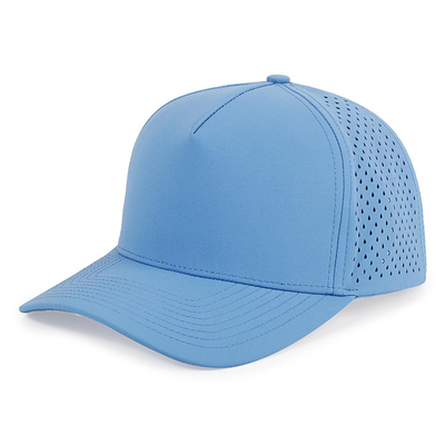 عمده فروشی 5 پانل کلاه بیسبال آبی ليزر برش سوراخ سفارشی Gorras گلف کلاه ورزشی پلی استر ضد آب