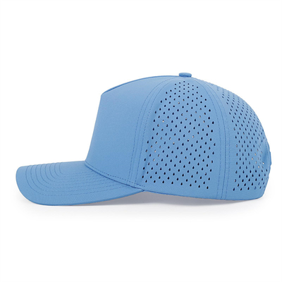 عمده فروشی 5 پانل کلاه بیسبال آبی ليزر برش سوراخ سفارشی Gorras گلف کلاه ورزشی پلی استر ضد آب