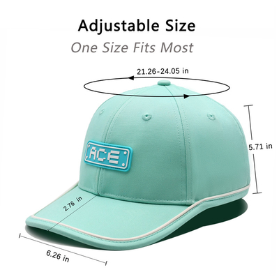 OEM Custom Ace Rubber Patch Pvc Logo بیسبال کلاه 6 پانل کلاه های ورزشی