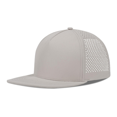 سرعت خشک ليزر گلف عملکرد کلاه Snapback سوراخ شده فلت لبه کلاه