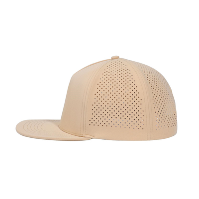 سرعت خشک ليزر گلف عملکرد کلاه Snapback سوراخ شده فلت لبه کلاه