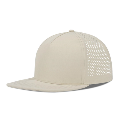 سرعت خشک ليزر گلف عملکرد کلاه Snapback سوراخ شده فلت لبه کلاه
