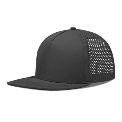 سرعت خشک ليزر گلف عملکرد کلاه Snapback سوراخ شده فلت لبه کلاه