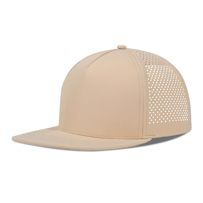 سرعت خشک ليزر گلف عملکرد کلاه Snapback سوراخ شده فلت لبه کلاه