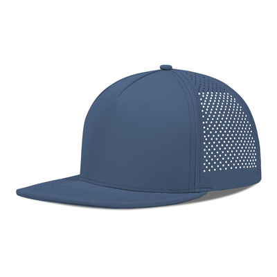 سرعت خشک ليزر گلف عملکرد کلاه Snapback سوراخ شده فلت لبه کلاه