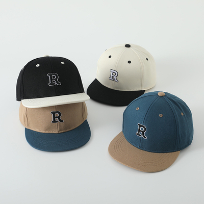 کیفیت بالا بچه ها پنبه فلت لبه کلاه ورزشی خط کاشی کودک در فضای باز کلاه Snapback