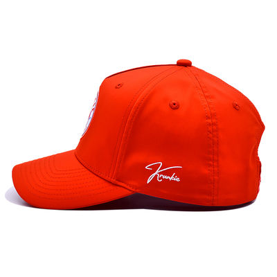 OEM طراحی سفارشی خود را لاستیک Pvc لوگو 5 پانل مردان زنان در حال اجرا ورزش Gorras کلاه نایلون قرمز کلاه بیس بال گلف
