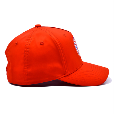 OEM طراحی سفارشی خود را لاستیک Pvc لوگو 5 پانل مردان زنان در حال اجرا ورزش Gorras کلاه نایلون قرمز کلاه بیس بال گلف
