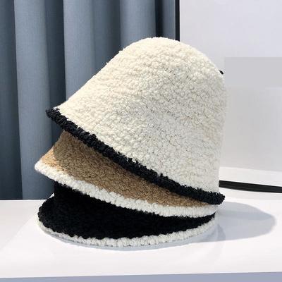 Custom Bucket Hat Women Winter Knitted Casual Keep Warm Fishing Hat Female Thick Warm Fashion Design Korean Winter Cap