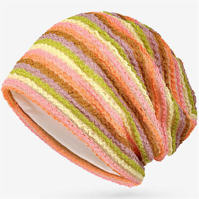 لباس با کیفیت بالا بانوان نوار بریده کلاه های سبک Slouchy اسکولی های ورزشی کلاه زمستانی در فضای باز بدون دستبند کلاه