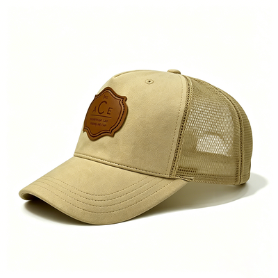 Customized 6 Panel Trucker Cap with High Profile Crown and Absorbent Cotton Sweatband for All Seasons