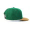 کلاه بیس بال قابل تنظیم Snapback Prep قابل تنظیم / کلاه سبز رنگ پنبه ای Snapback