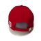 کلاه های بیس بال گلدوزی 3D سفارشی قرمز 100٪ مواد تویل پنبه ای